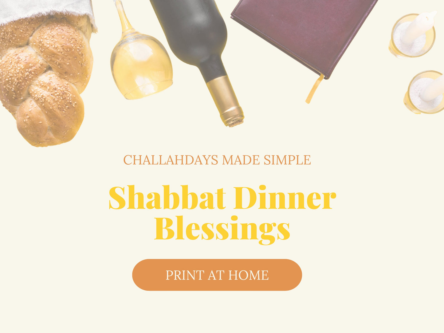 Printable Shabbat Dinner Blessings | Jewish Prayers | Hebrew Prayers | Jewish Holiday