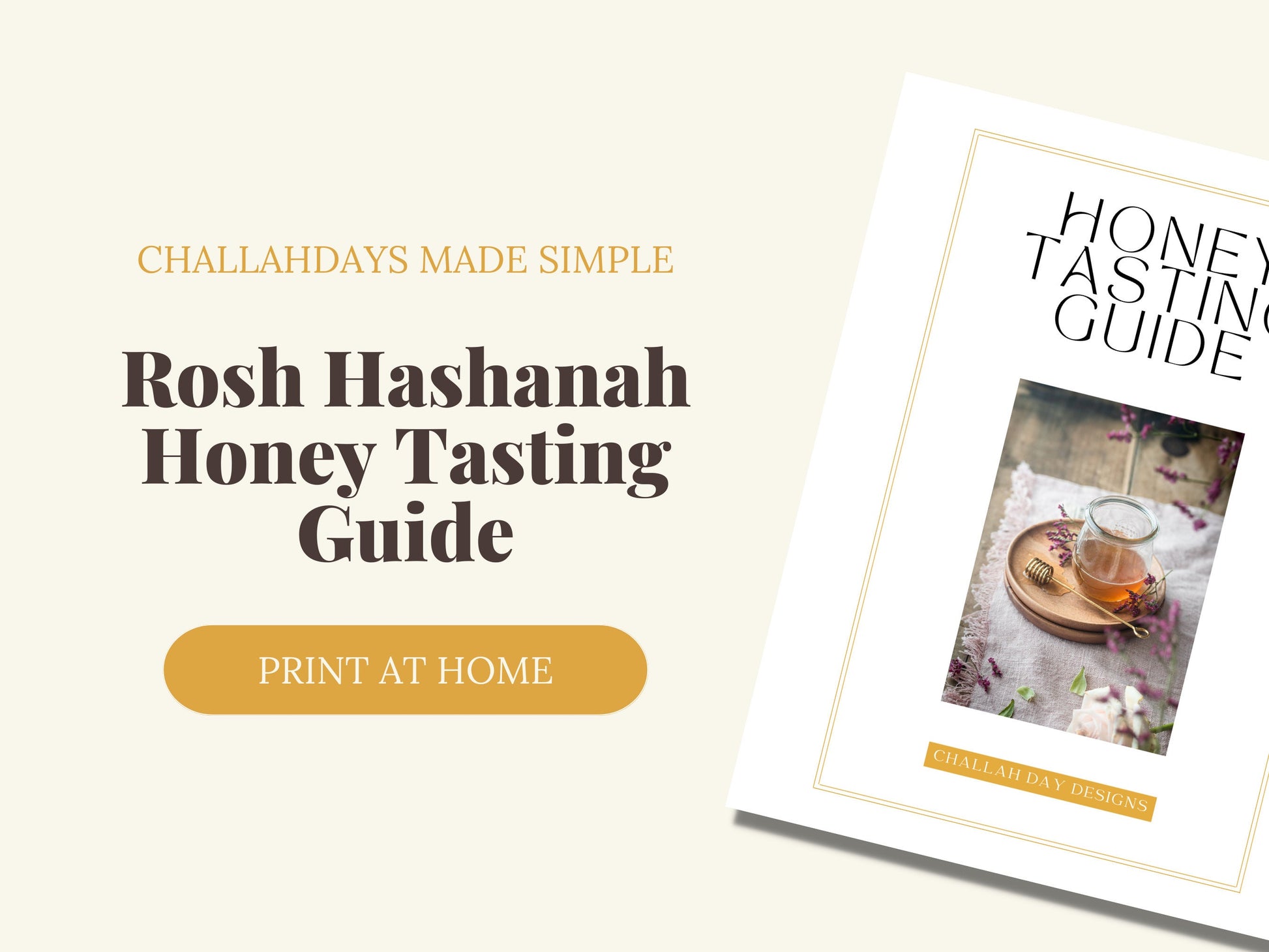 Instant Download Rosh Hashanah Honey Tasting Guide | L'Shana Tovah | Jewish New Year | Jewish Holiday