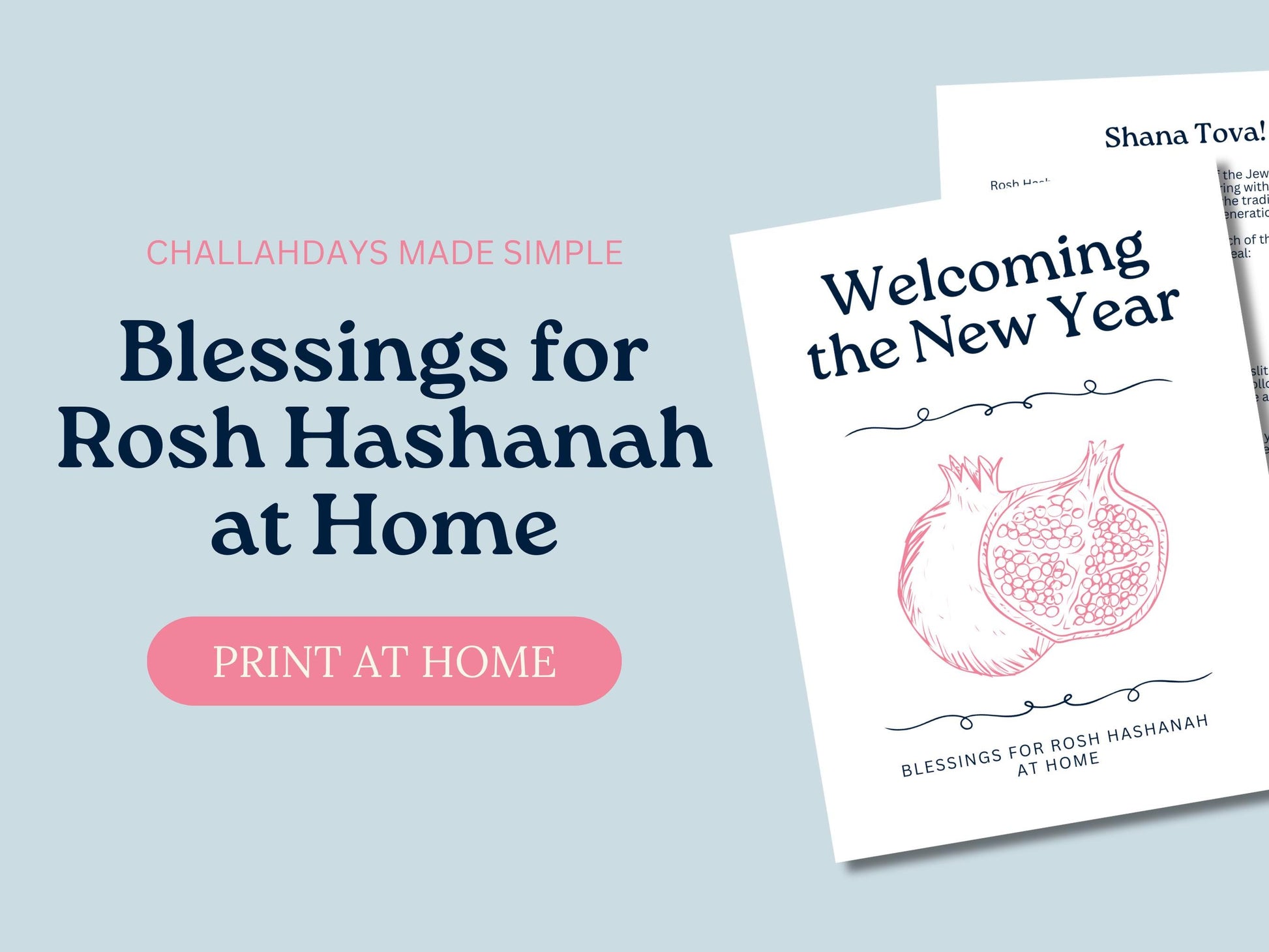 Printable Rosh Hashanah Blessings | Hebrew, Transliteration & English | Digital Download | Jewish Holiday Printables